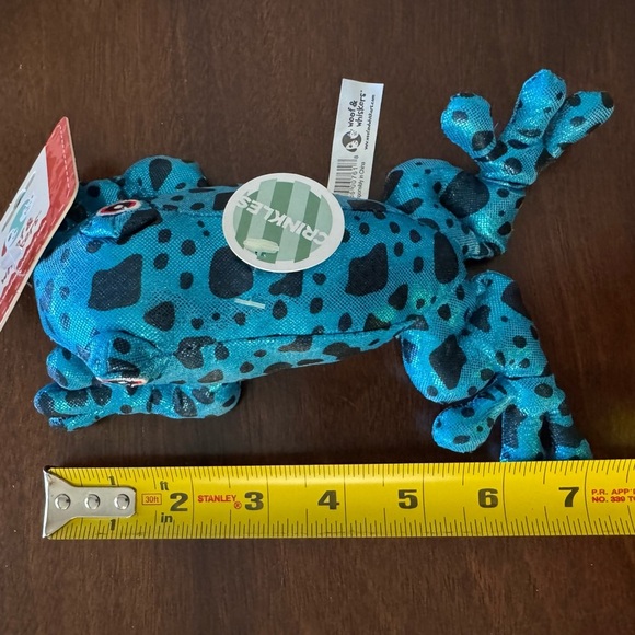 Woof & Whiskers Blue Frog Chew Toy for Dogs. Crinkly with Squeaker. Brand New! - Picture 5 of 7